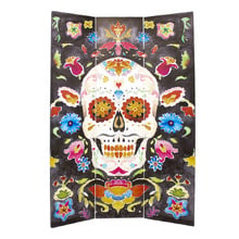 3 Panel Candy Skull Canvas Room Divider